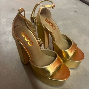 gold heels
